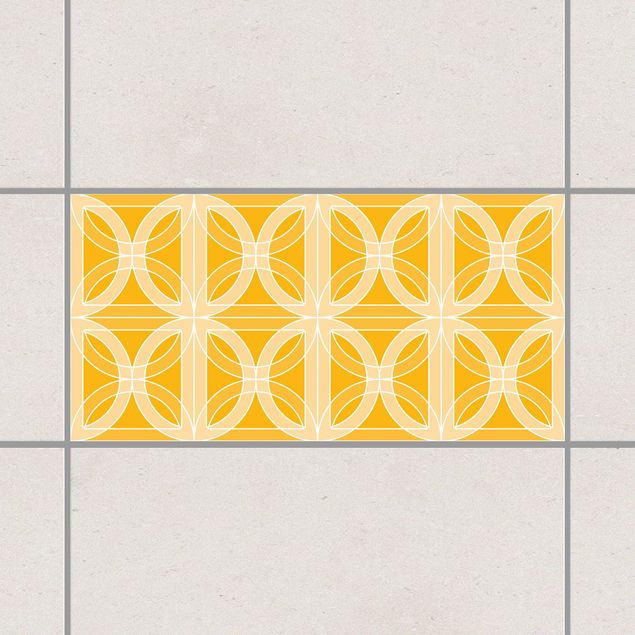 Mosaik Fliesenaufkleber Fliesenaufkleber Mosaik - Kreisförmiges Fliesendesign Melon Yellow