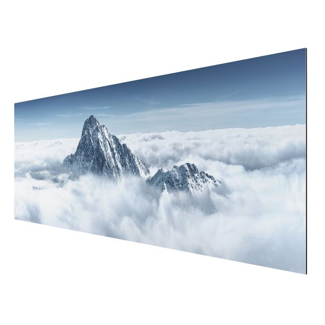 Alu-Dibond Bild - Die Alpen über den Wolken