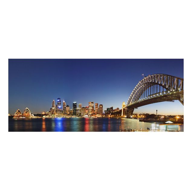 Alu Dibond Bilder Sydney at Night