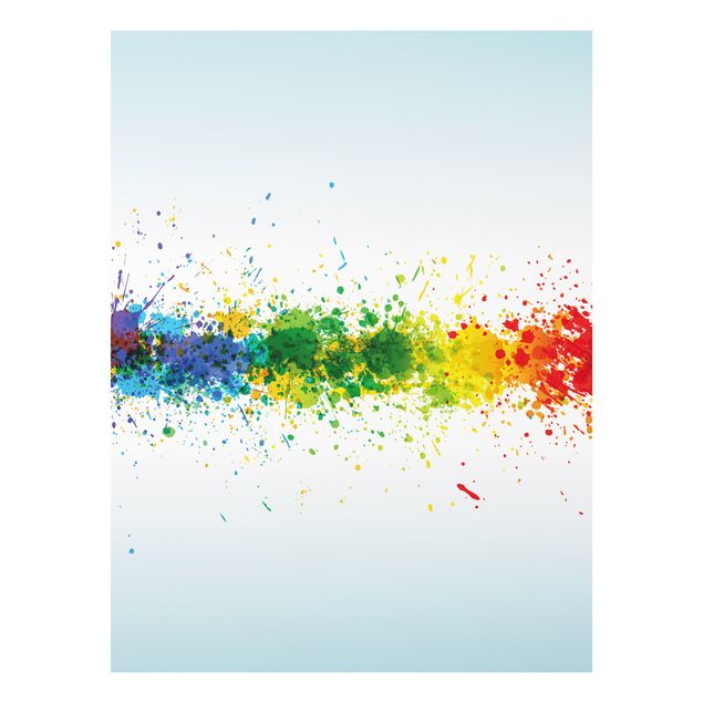 Foto auf Hartschaumplatte Rainbow Splatter