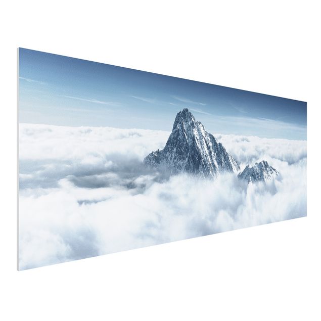 Foto auf Hartschaumplatte Die Alpen über den Wolken