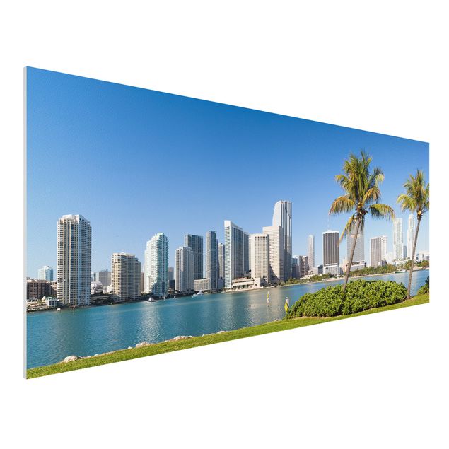 Bilder auf Hartschaumplatte Miami Beach Skyline
