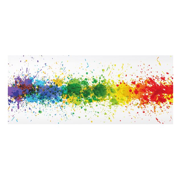 Foto auf Hartschaumplatte Rainbow Splatter