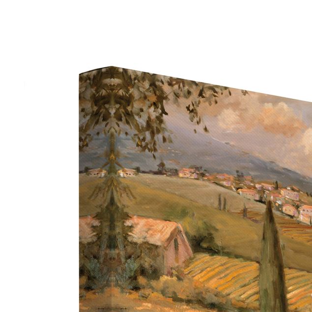 Leinwandbild 2-teilig - Italienische Landschaft Set I - Hoch 4:3