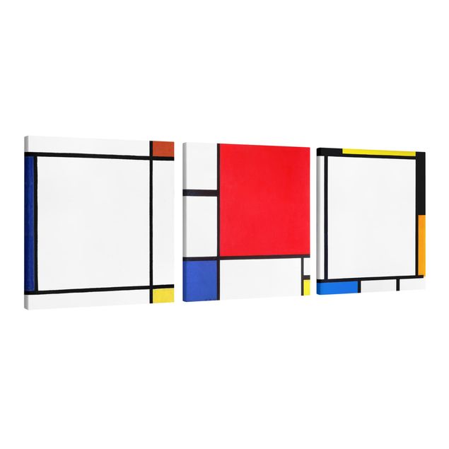 Wandbilder abstrakt Piet Mondrian - Quadratische Kompositionen