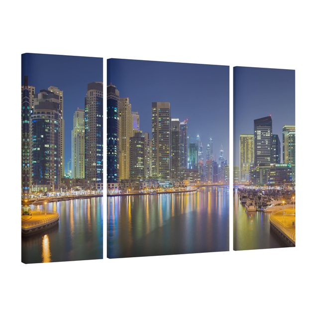 Bilder für die Wand Dubai Nacht Skyline