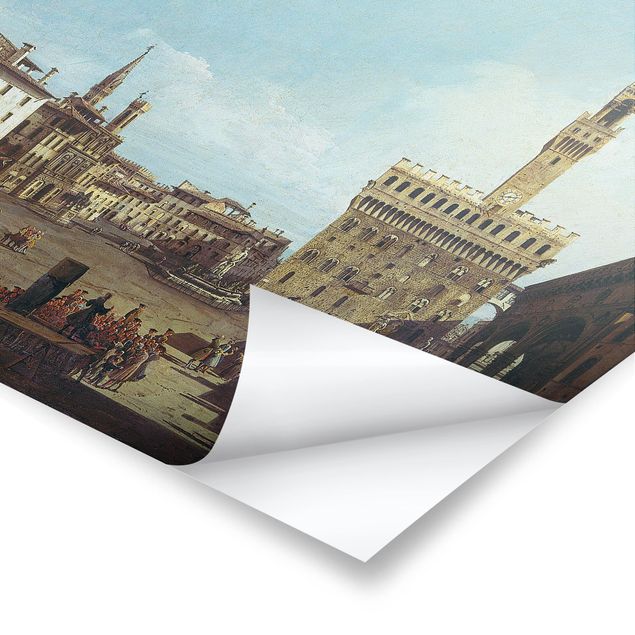 Schöne Wandbilder Bernardo Bellotto - Die Piazza della Signoria