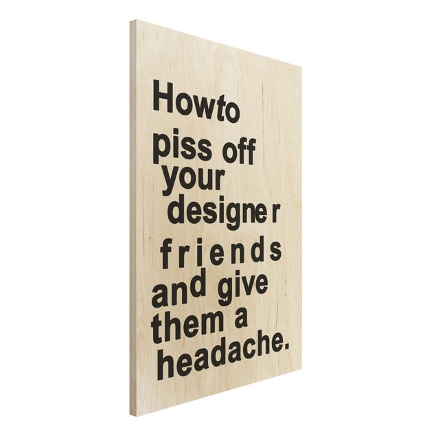 Moderne Holzbilder Designers Headache