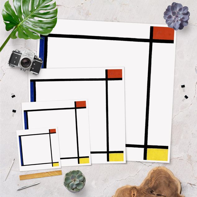 Poster - Piet Mondrian - Komposition III - Quadrat 1:1