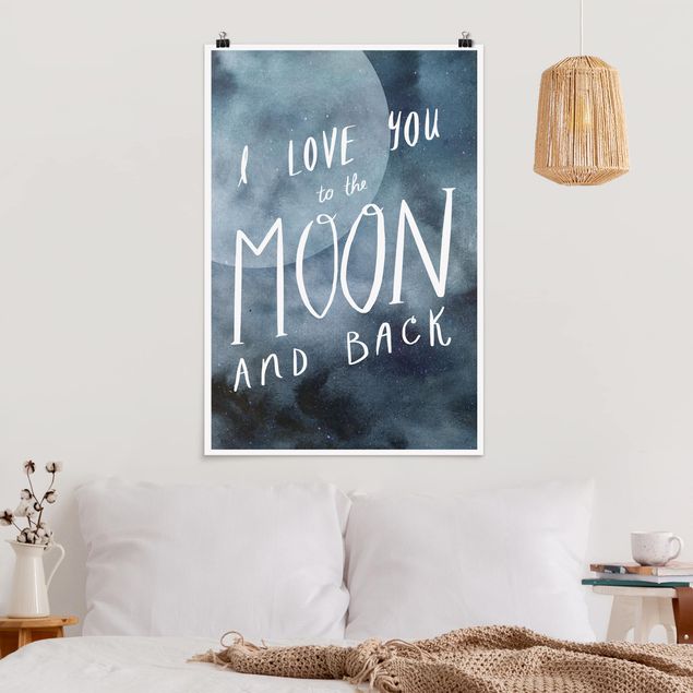 Sprüche Poster Himmlische Liebe - Mond