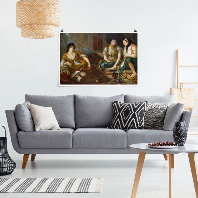 Poster Kunstdruck Eugène Delacroix - Drei arabische Frauen