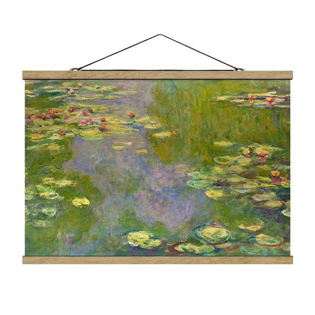 Stoffbilder Claude Monet - Grüne Seerosen