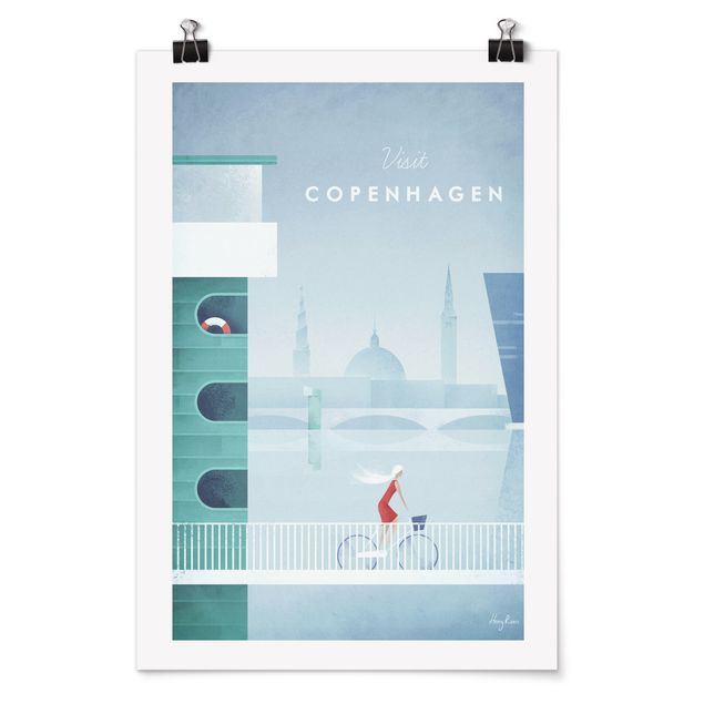 Städte Poster Reiseposter - Kopenhagen