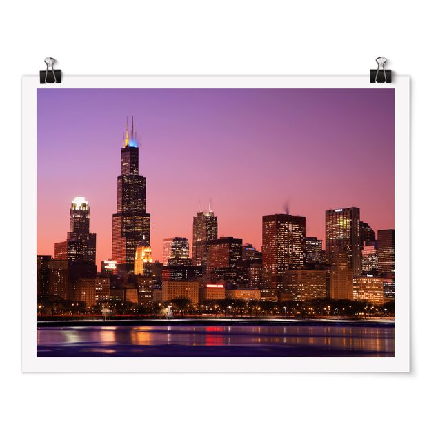 Poster - Chicago Skyline - Querformat 3:4