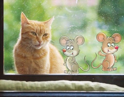 Fensterfolie Tiere Mäuse