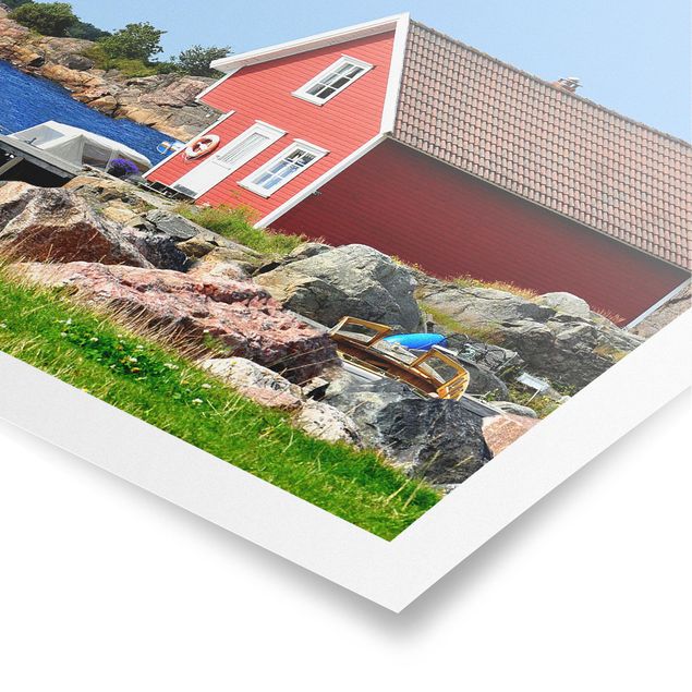 Poster - Urlaub in Norwegen - Quadrat 1:1