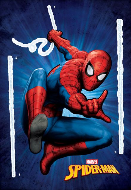 Wandsticker Geometrische Formen Spider-Man