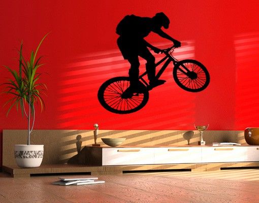 3D Wandtattoo Fahrrad BMX Mountainbike Sport bike Wandbild Wand Aufkleber 11G457 