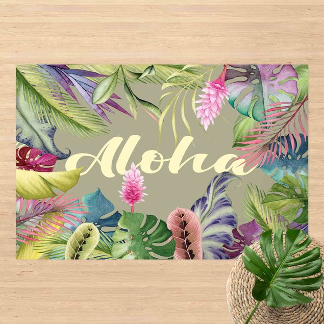 Aussen Teppich Tropical Aloha