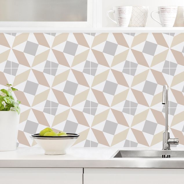 Küchenrückwände Platte Geometrische Fliesen - Fano