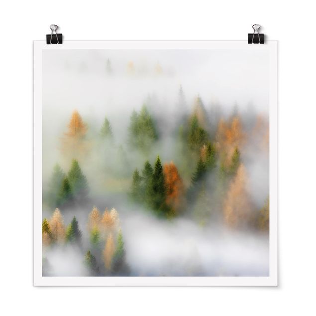 Poster kaufen Nebelwald im Herbst