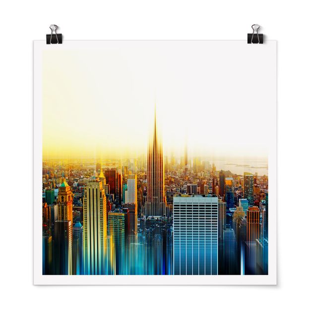 Poster - Manhattan Abstrakt - Quadrat 1:1