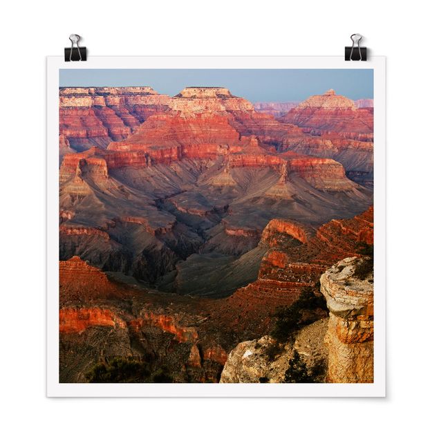 Poster - Grand Canyon nach dem Sonnenuntergang - Quadrat 1:1