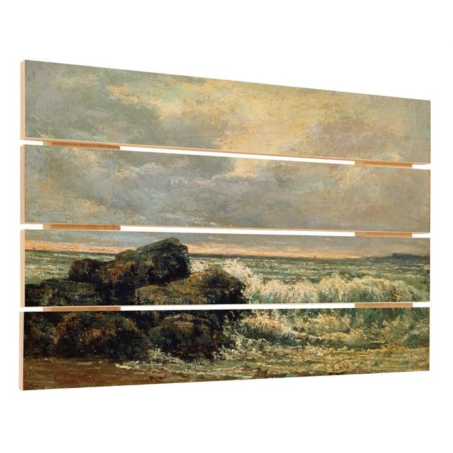 Holzbilder Gustave Courbet - Die Welle