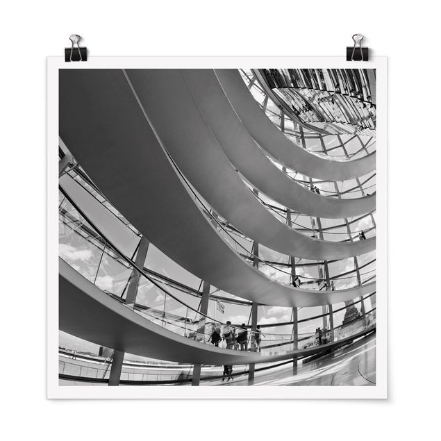 Poster - Im Berliner Reichstag II - Quadrat 1:1