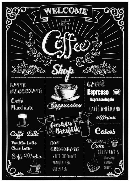 Wandtattoo Geometrische Formen Coffeeshop