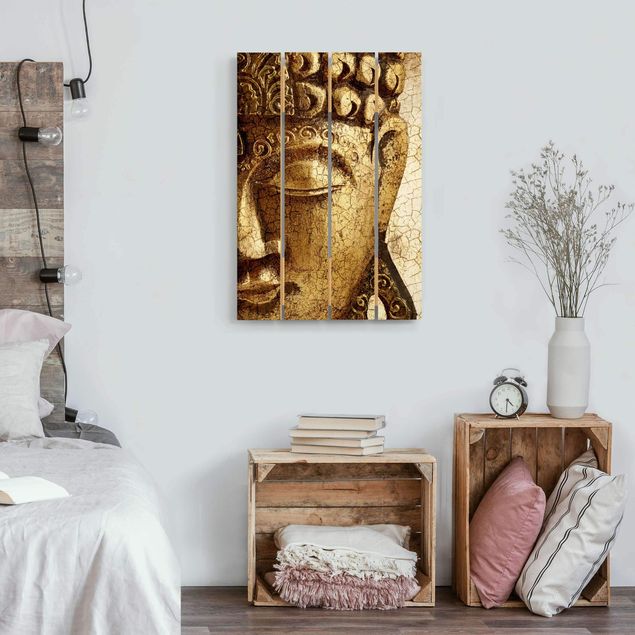 Moderne Holzbilder Vintage Buddha