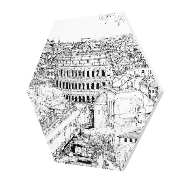 Hexagon Bild Forex - Stadtstudie - Rom