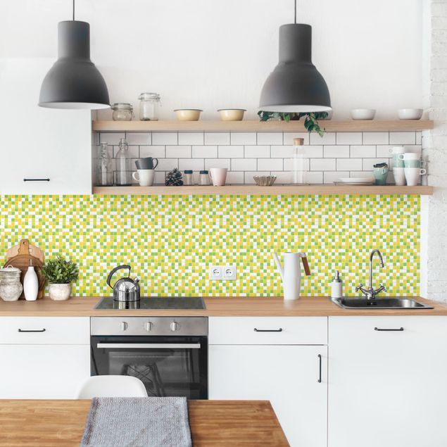 Küchenrückwand Muster Mosaikfliesen Frühlingsset
