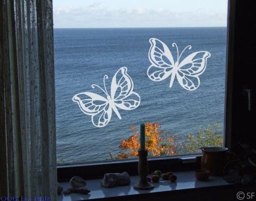 Fensterbilder Frühling No.SF869 Schmetterlingsduo