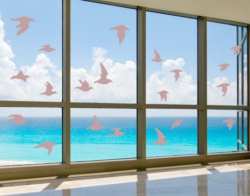 Fensterbilder Frühling No.61 Vogelschwarm