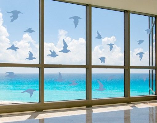 Fensterbilder Tiere No.61 Vogelschwarm