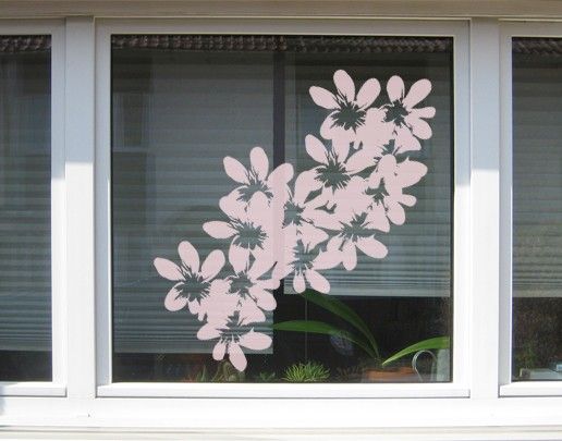 Fensterfolie Weiß No.UL11 Blüten