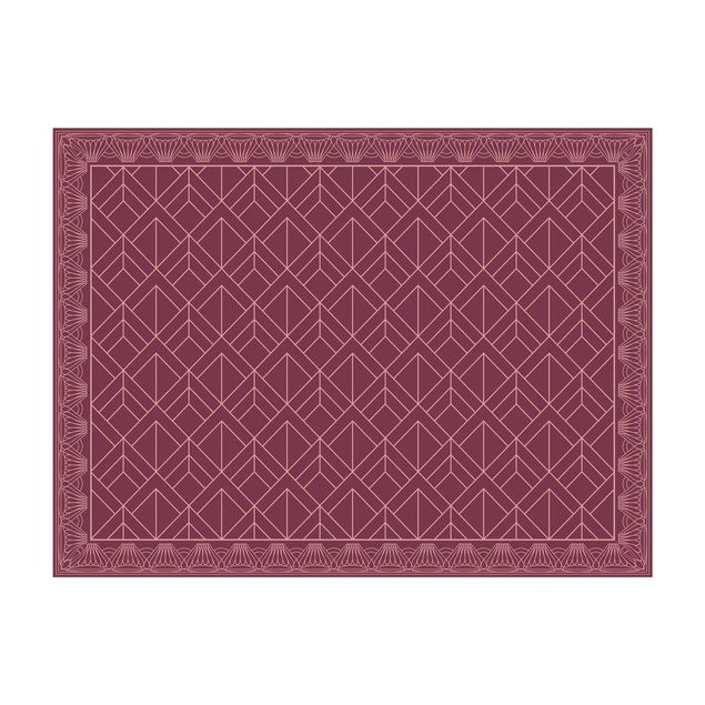Moderne Teppiche Art Deco Schuppen Muster mit Bordüre