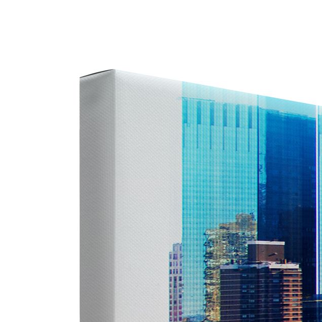 Leinwandbild 3-teilig - Manhattan Skyline Urban Stretch - Collage 2