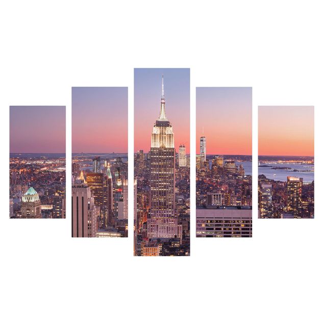 Bilder auf Leinwand Sonnenuntergang Manhattan New York City