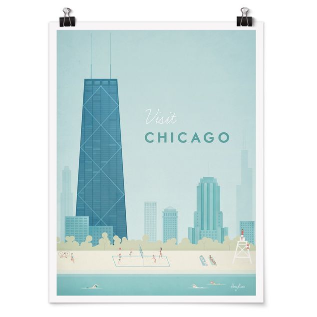 Städte Poster Reiseposter - Chicago
