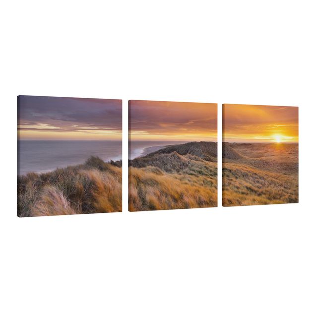 Leinwandbilder Natur Sonnenaufgang am Strand auf Sylt