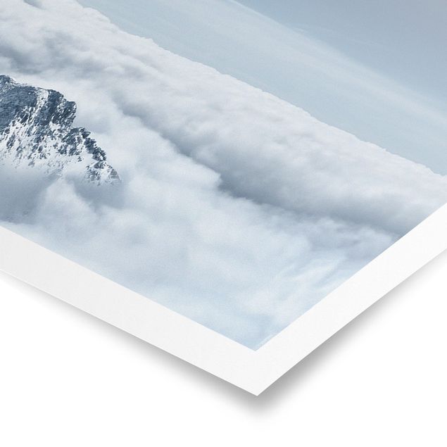 Poster - Die Alpen über den Wolken - Panorama Querformat