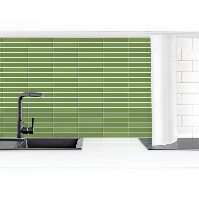 Spritzschutz Küche Fliesenoptik Metro Fliesen - Grün