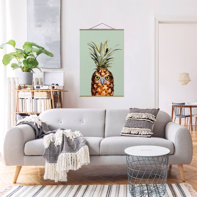 Wandbilder Ananas mit Eule