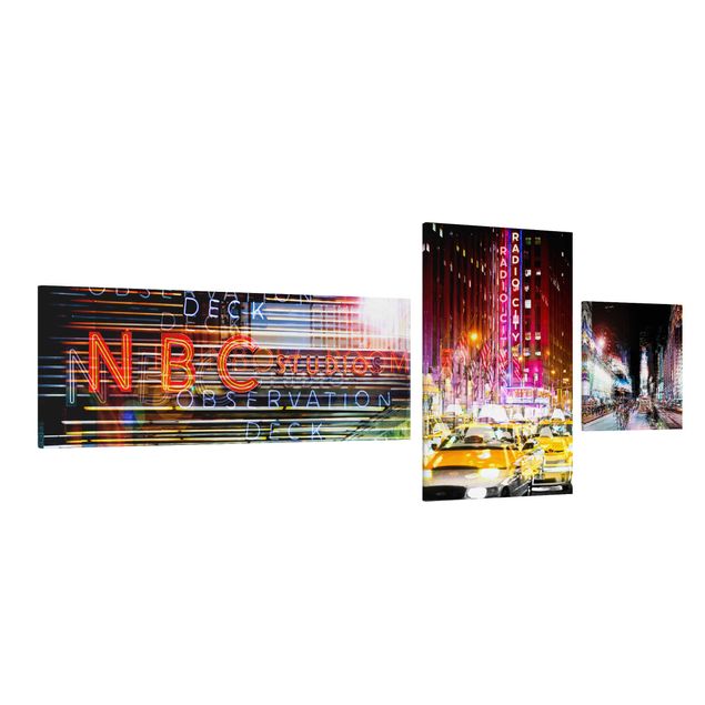 Leinwandbilder Wohnzimmer modern Times Square City Lights