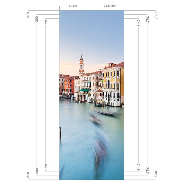 Duschrückwand - Canale Grande Blick von der Rialtobrücke Venedig
