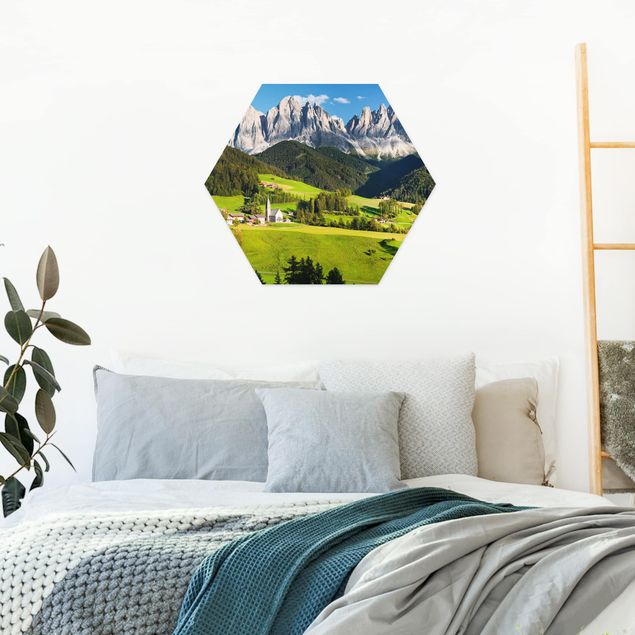 Hexagon Bilder Geislerspitzen in Südtirol