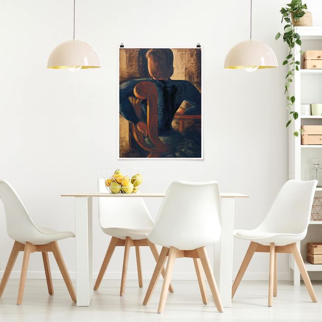 Bilder für die Wand Oskar Schlemmer - Rücklings Sitzende am Tisch