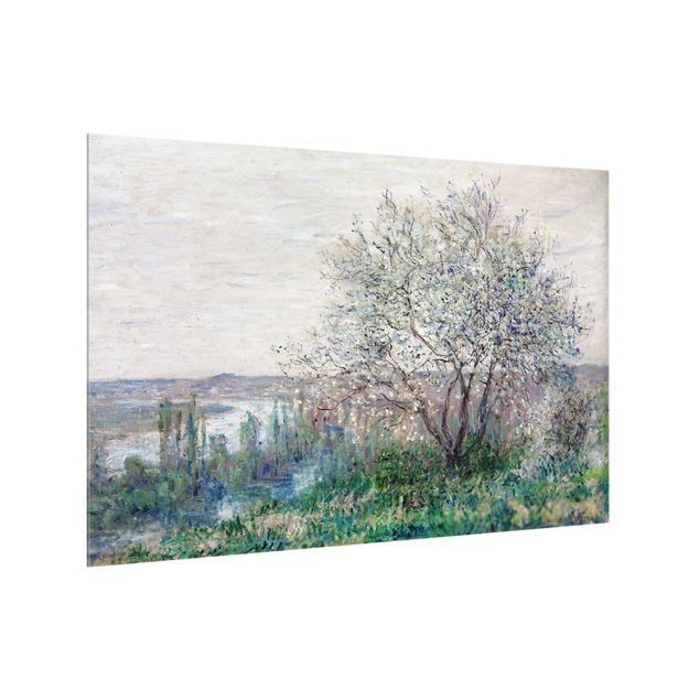 Küchenrückwand Glas Wald Claude Monet - Frühlingsstimmung